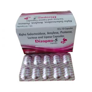 Alpha Galatosidase, Amylase, Protease, Actase, Liptase Capsule