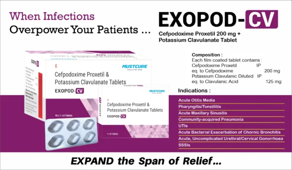 Cefpodoxime Proxetil 200mg Clavulanic Acid 125mg