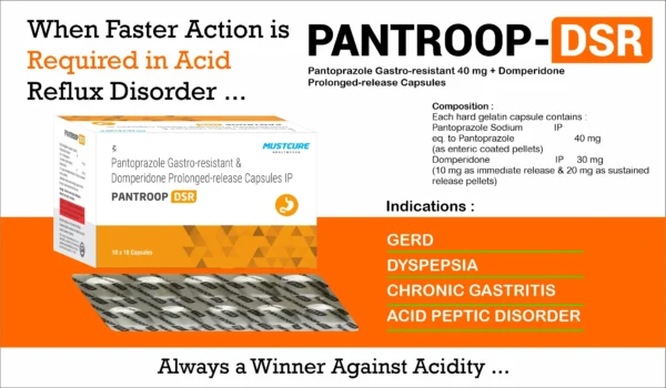 Pantoprazole 40mg Domperidone (SR) 30mg