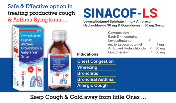 Levosalbutamol 1mg Guaiphenesin 50mg Ambroxol 30mg
