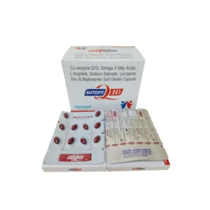 Co-enzyme Q10, Omega-3 fatty acids, L-Arginine, Sodium Selenate, Lycopene, Zinc, and Multivitamin Softgel