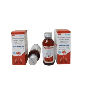 Ambroxol Hydrochloride, Terbutaline Sulphate, Guaiphenesin & Menthol Syrup