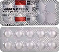 Diclofenac (50mg) + Serratiopeptidase (10mg)/ Tolpa D